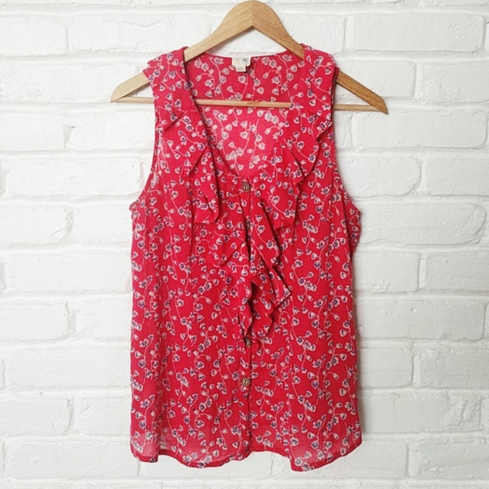 Anthropologie Ruffle Tank